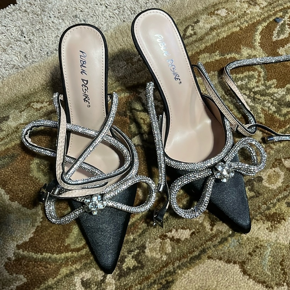 Public Desire heels with wrap around strap Size 6